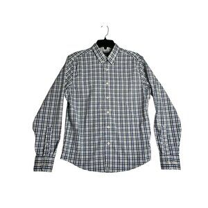 UNTUCKit L/S Blue Plaid Button Down Shirt Mens Medium Slim Fit